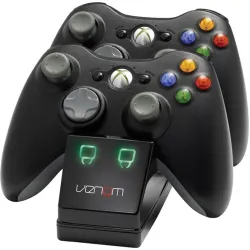 Venom Xbox 360 fekete dupla töltőállomás + 2db akkumulátor