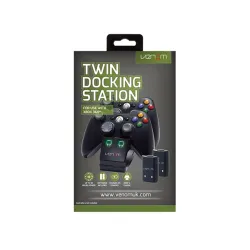 Venom Xbox 360 fekete dupla töltőállomás + 2db akkumulátor