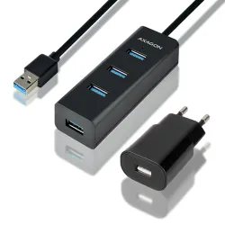 AXAGON HUE-S2BP USB3.0 Charging Hub Black