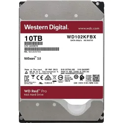 Western Digital Belső HDD 3.5" 10TB - WD102KFBX (7200rpm, 256MB puffer, SATA3 - Red PRO széria)
