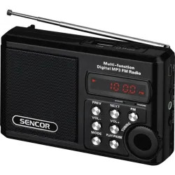 Sencor SRD 215 B fekete MP3 lejátszó  és kisrádió