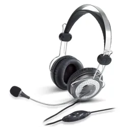 Genius HS-04SU fejhallgató headset fekete-ezüst