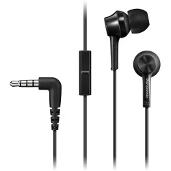 Panasonic RP-TCM115E fekete mikrofonos,  vezetékes fülhallgató