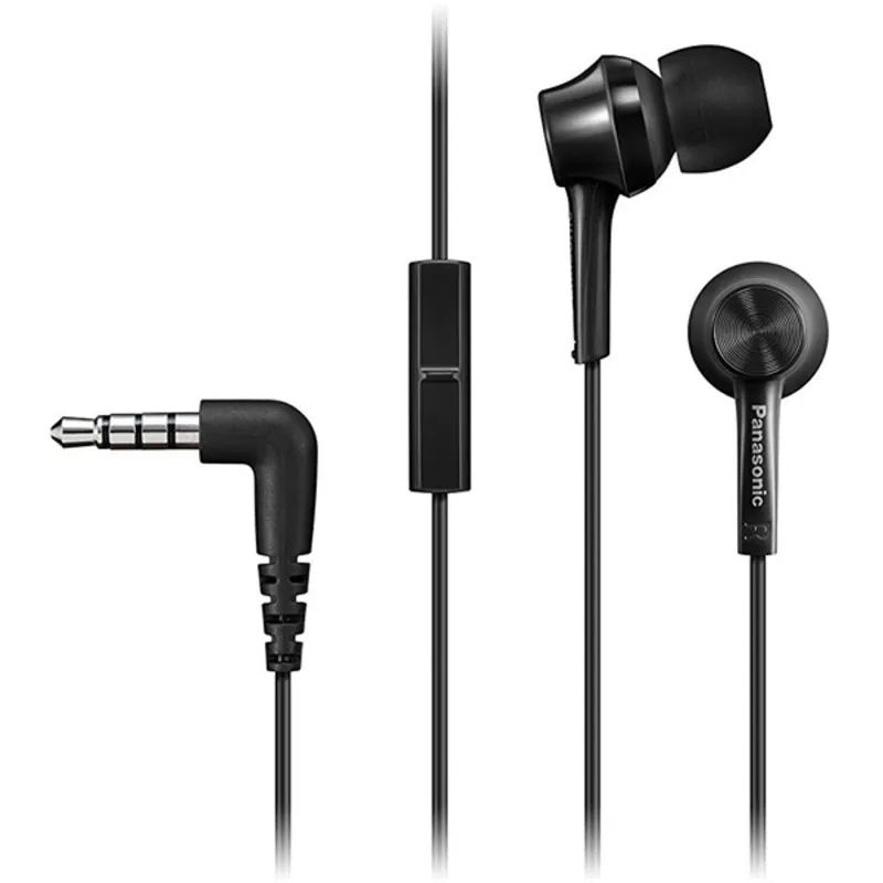 Panasonic RP-TCM115E fekete mikrofonos, vezetékes fülhallgató Panasonic RP-TCM115E fekete mikrofonos, vezetékes fülhallgató