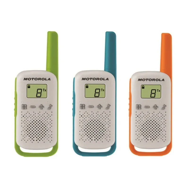 Motorola Talkabout T42 Triple Walkie-Talkie (3 Pcs) Blue/Orange/Green Motorola Talkabout T42 Triple Walkie-Talkie (3 Pcs) Blue/Orange/Green
