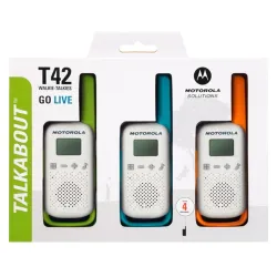 Motorola Talkabout T42 Triple Walkie-Talkie (3 Pcs) Blue/Orange/Green