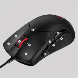Egér HP HyperX Pulsefire Raid gamer fekete