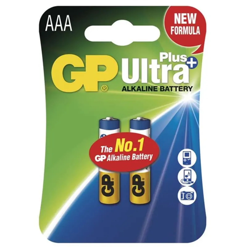 GP Ultra Plus AAA (LR03) alkáli mikro ceruza elem 2db/bliszter GP Ultra Plus AAA (LR03) alkáli mikro ceruza elem 2db/bliszter