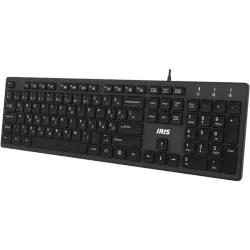 IRIS B-23 USB Slim billentyűzet Black HU