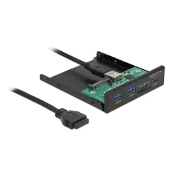 Delock 3.5 , 3.2 Gen 1 USB elülső panel 1 x USB Type-C  + 2 x A-típusú USB + SD és Micro SD csatlako
