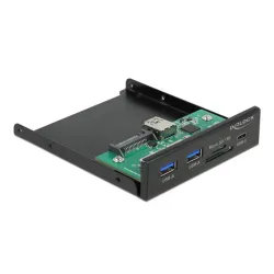 Delock 3.5 , 3.2 Gen 1 USB elülső panel 1 x USB Type-C  + 2 x A-típusú USB + SD és Micro SD csatlako