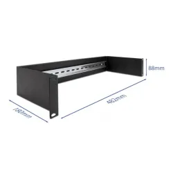 Delock 19  DIN sin panel 2U fekete