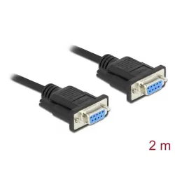 Delock RS-232 soros null modem vékony házzal 2m