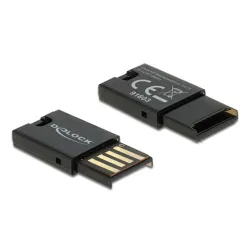 DeLock USB 2.0 Card Reader for Micro SD memory cards Black