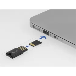 DeLock USB 2.0 Card Reader for Micro SD memory cards Black