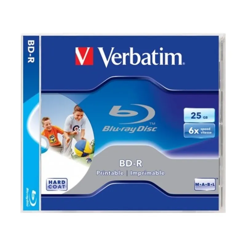 VERBATIM BRV-6N BD-R nyomtatható normál tokos Blu-Ray lemez VERBATIM BRV-6N BD-R nyomtatható normál tokos Blu-Ray lemez