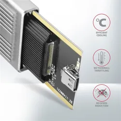 AXAGON EEM2-XR USB-C 3.2 Gen2 - M. 2 NVMe SSD Shockproof külső ház