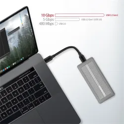 AXAGON EEM2-XR USB-C 3.2 Gen2 - M. 2 NVMe SSD Shockproof külső ház
