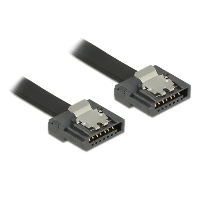 KAB Delock 83840 6Gb/s flexi SATA kábel - 0,3m - Fekete KAB Delock 83840 6Gb/s flexi SATA kábel - 0,3m - Fekete