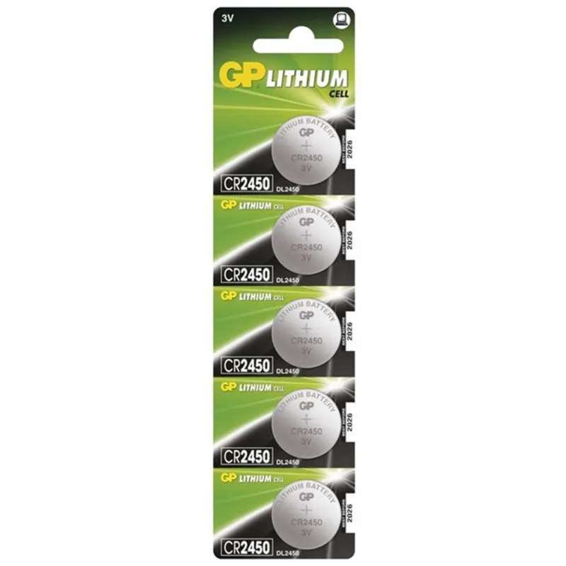 GP CR2450 Lithium gombelem (5db/bliszter) (B1585) GP CR2450 Lithium gombelem (5db/bliszter) (B1585)