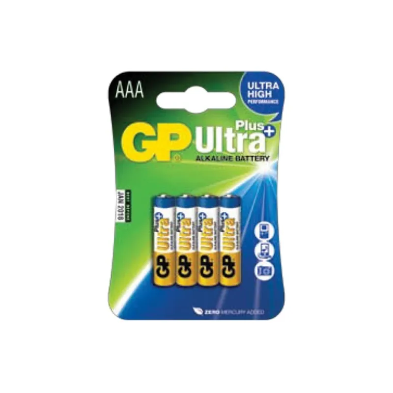 GP Ultra Plus AAA (LR03) alkáli mikro ceruza elem 4db/bliszter GP Ultra Plus AAA (LR03) alkáli mikro ceruza elem 4db/bliszter