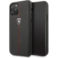 Ferrari GEN iPhone 11 Pro Max függőlegesen csíkozott kemény tok fekete (FEHDEHCN65BK)