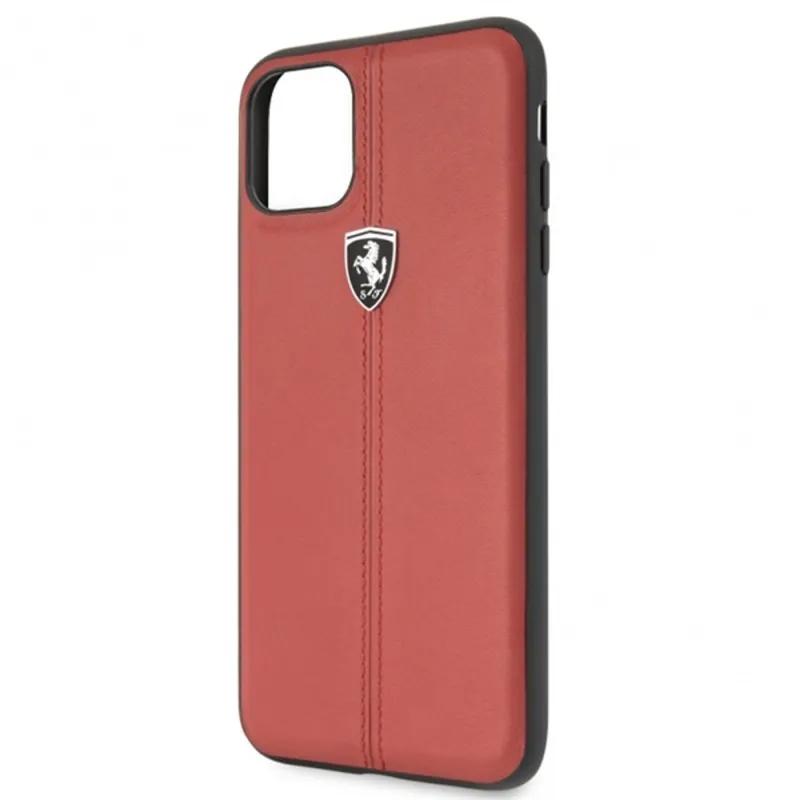 FERRARI iPhone 11 Pro Max függőlegesen csíkozott piros hátlap FERRARI iPhone 11 Pro Max függőlegesen csíkozott piros hátlap