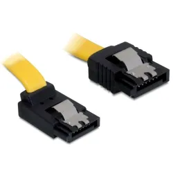 DELOCK kábel SATA 6 Gb/s egyenes-90 fok fel 30cm sárga