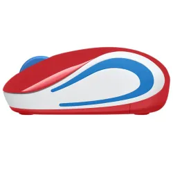 Logitech M187 - Mouse - optical - 3 buttons - wireless - 2.4 GHz - USB wireless receiver - red
