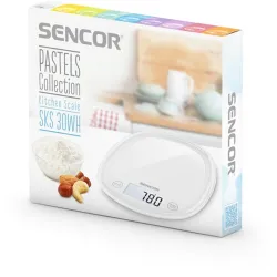 Sencor Pastels Collection konyhai mérleg fehér (SKS 30WH)
