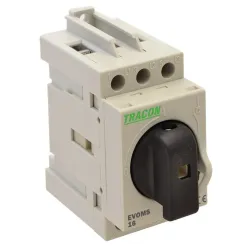 Tracon EVOMS25/3 400V, 50Hz, 25A, 3P, 10mm2 sorolható lakatolható szakaszoló kapcsoló