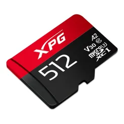 ADATA 512GB XPG UHS-1 Class10 U3 V30 A2 microSDXC memóriakártya BOX fekete-piros