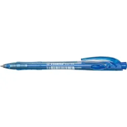 STABILO Golyóstoll, 0,38 mm, nyomógombos, STABILO "Liner 308", kék