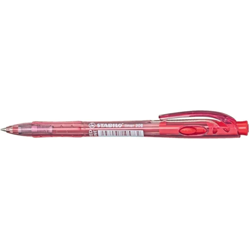 STABILO Golyóstoll, 0,38 mm, nyomógombos, STABILO "Liner 308", piros STABILO Golyóstoll, 0,38 mm, nyomógombos, STABILO "Liner 308", piros