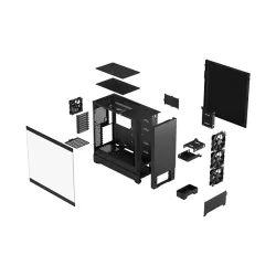 Fractal Design Pop XL Silent táp nélküli ablakos ház Black TG Clear Tint - fekete (FD-C-POS1X-02)