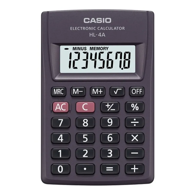 Casio HL-4A-S Zsebszámológép Silver Casio HL-4A-S Zsebszámológép Silver