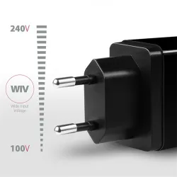 Axagon ACU-QS24 QC3.0 + 5V-1.2A hálózati töltő fekete
