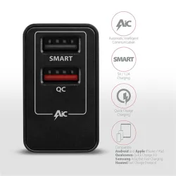 Axagon ACU-QS24 QC3.0 + 5V-1.2A hálózati töltő fekete