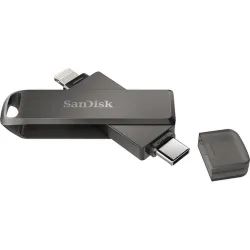 Sandisk 256GB USB C/Apple Lightning iXPAND LUXE Fekete (186554) Flash Drive