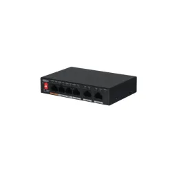 Dahua PoE switch - PFS3006-4ET-60 (1x 10/100(HighPoE/PoE+/PoE)+3x 10/100(PoE+/PoE) + 2x 10/100 uplink, 60W, 51VDC)