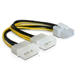 KAB Delock 82397 PCI Express hálózati 8pin - 2 db 5,25“ kábel grafikus kártyákhoz - 0,15m