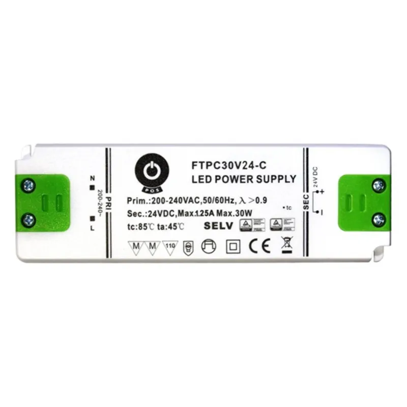 POS Power FTPC30V24-C 24V/1.25A 30W IP20 LED tápegység POS Power FTPC30V24-C 24V/1.25A 30W IP20 LED tápegység