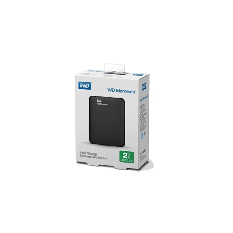 Western Digital Elements 2TB USB-A 3.2 Gen1 2,5" külső HDD fekete Western Digital Elements 2TB USB-A 3.2 Gen1 2,5" külső HDD fekete