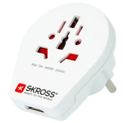 SKROSS World to Europe utazó adapter (SKR-WORLDTOEUUSB)