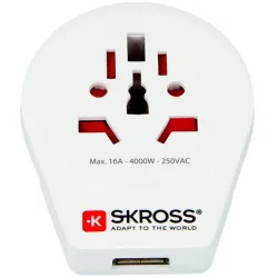 SKROSS World to Europe utazó adapter (SKR-WORLDTOEUUSB)