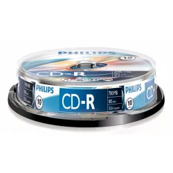Philips CD-R80CBx10 cake CD-R írható CD lemez 700MB 10db