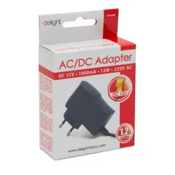 Delight Adapter 12V/12W1000mA Black