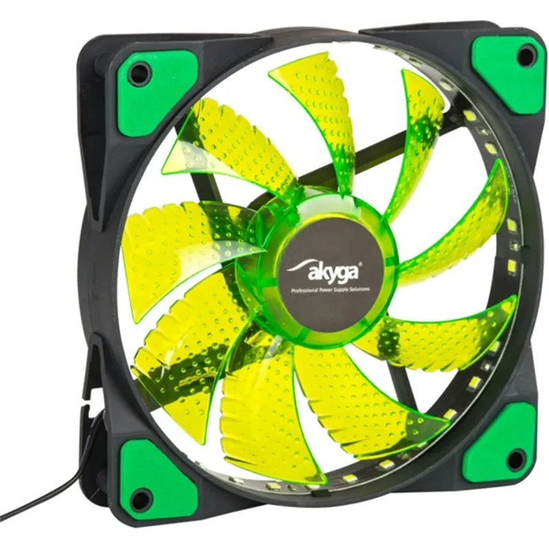 Ventilátor Akyga AW-12E-BG - 12cm - Zöld rendszerhűtő Ventilátor Akyga AW-12E-BG - 12cm - Zöld rendszerhűtő