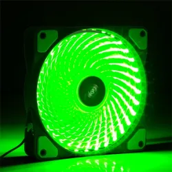Ventilátor Akyga AW-12E-BG - 12cm - Zöld rendszerhűtő