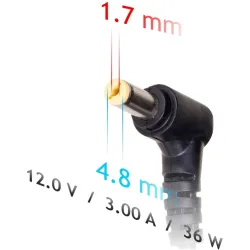 Akyga 12V / 3.0A 36W 4.8x1.7mm ASUS notebook töltő adapter - AK-ND-49